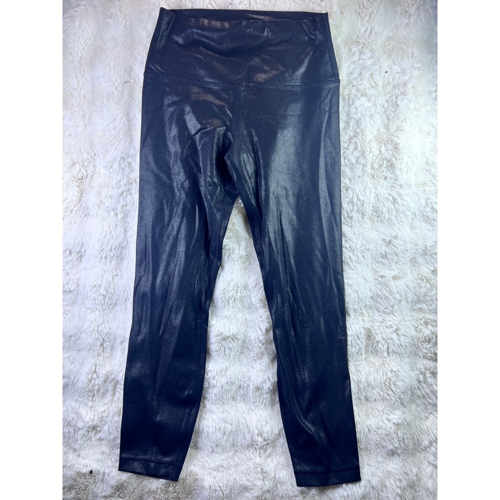 Lululemon Wunder Under High-Rise Tight 25 Black Shine Leggings Size 8 A29
